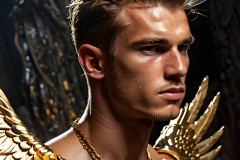 Male Golden Angels from the Heavens Above