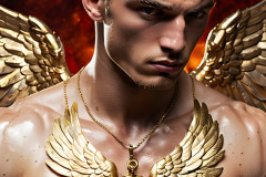 Male Golden Angels from the Heavens Above