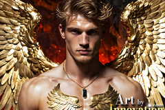 Male Golden Angels from the Heavens Above