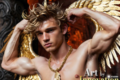 Male Golden Angels from the Heavens Above