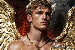 Male Golden Angels from the Heavens Above