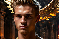 Male Golden Angels from the Heavens Above