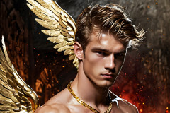 Male Golden Angels from the Heavens Above