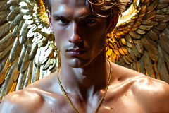 Male Golden Angels from the Heavens Above
