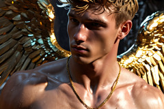 Male Golden Angels from the Heavens Above