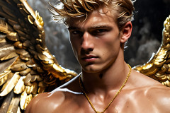 Male Golden Angels from the Heavens Above