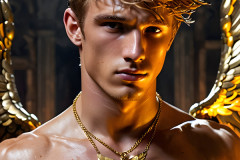 Male Golden Angels from the Heavens Above