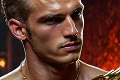 Male Golden Angels from the Heavens Above