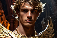 Male Golden Angels from the Heavens Above