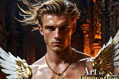 Male Golden Angels from the Heavens Above