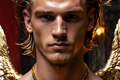 Male Golden Angels from the Heavens Above