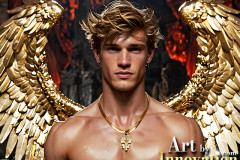 Male Golden Angels from the Heavens Above