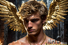 Male Golden Angels from the Heavens Above