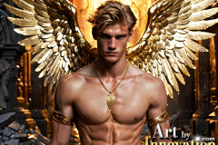 Male Golden Angels from the Heavens Above