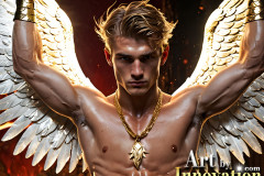 Male Golden Angels from the Heavens Above