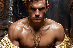 Male Golden Angels from the Heavens Above