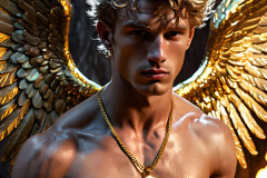 Male Golden Angels from the Heavens Above