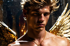 Male Golden Angels from the Heavens Above