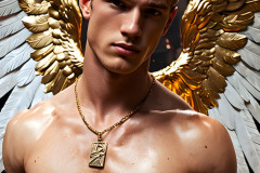 Male Golden Angels from the Heavens Above