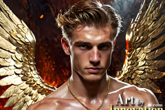 Male Golden Angels from the Heavens Above