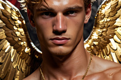 Male Golden Angels from the Heavens Above