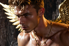 Male Golden Angels from the Heavens Above