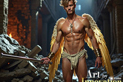 Male Golden Angels from the Heavens Above