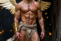 Male Golden Angels from the Heavens Above