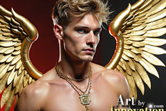 Male Golden Angels from the Heavens Above