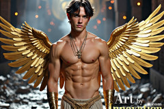 Male Golden Angels from the Heavens Above