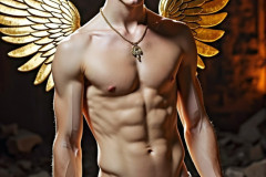 Male Golden Angels from the Heavens Above