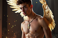 Male Golden Angels from the Heavens Above