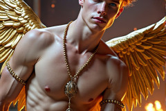 Male Golden Angels from the Heavens Above