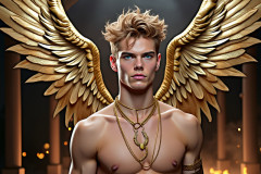 Male Golden Angels from the Heavens Above