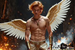 Male Golden Angels from the Heavens Above