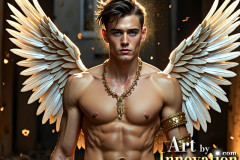 Male Golden Angels from the Heavens Above