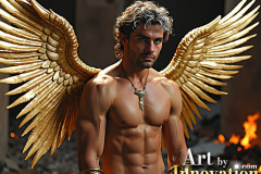 Male Golden Angels from the Heavens Above