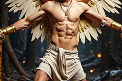 Male Golden Angels from the Heavens Above