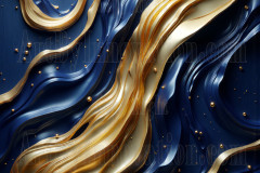 Blue & Gold Artistic Graphic Textures Designs