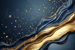 Blue & Gold Artistic Graphic Textures Designs