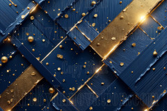 Blue & Gold Artistic Graphic Textures Designs