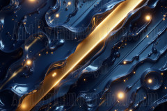 Blue & Gold Artistic Graphic Textures Designs