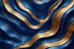 Blue & Gold Artistic Graphic Textures Designs