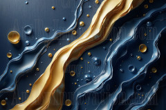 Blue & Gold Artistic Graphic Textures Designs