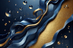 Blue & Gold Artistic Graphic Textures Designs