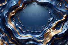 Blue & Gold Artistic Graphic Textures Designs