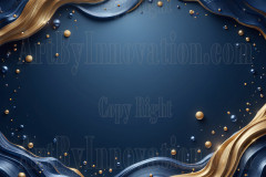 Blue & Gold Artistic Graphic Textures Designs