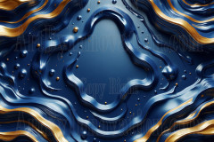 Blue & Gold Artistic Graphic Textures Designs
