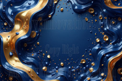 Blue & Gold Artistic Graphic Textures Designs