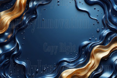 Blue & Gold Artistic Graphic Textures Designs